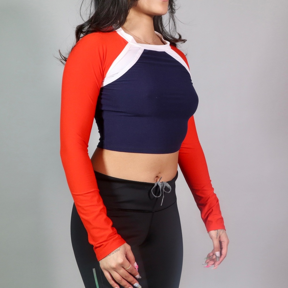 Unity Form-Fitting Mock Neck Crop Top